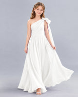 Ivory A-line Junior Bridesmaid Dress Front