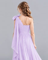 Lavender A-line Junior Bridesmaid Dress Back_Detail [Shared]