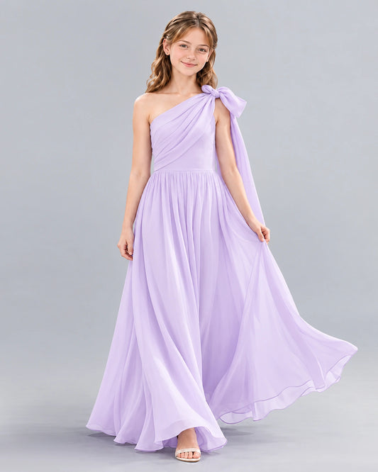 Lavender A-line Junior Bridesmaid Dress Front