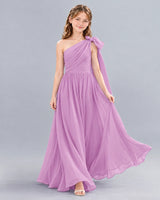 Lilac A-line Junior Bridesmaid Dress Front