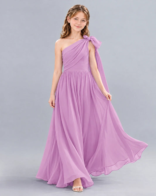 Lilac A-line Junior Bridesmaid Dress Front