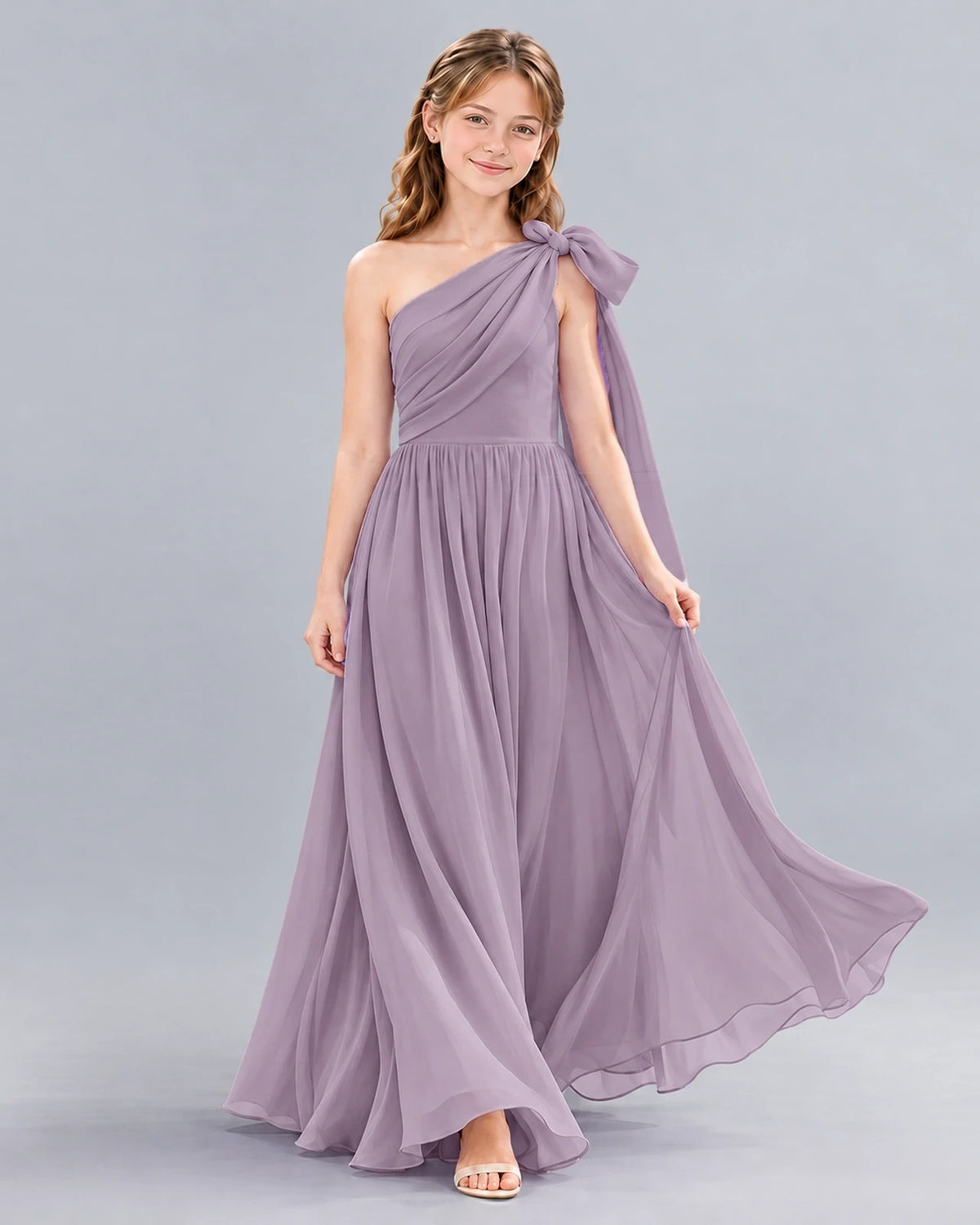 Wisteria A-line Junior Bridesmaid Dress Front