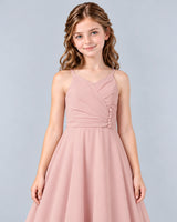 Blush Pink A-line Junior Bridesmaid Dress Detail [Shared]