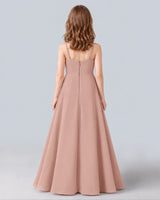Dusty Rose A-line Junior Bridesmaid Dress Back