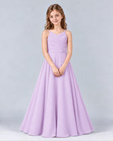 Lavender A-line Junior Bridesmaid Dress Front