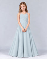 Mist A-line Junior Bridesmaid Dress Front