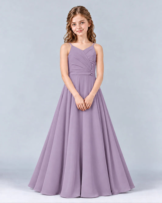 Wisteria A-line Junior Bridesmaid Dress Front