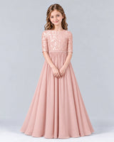 Blush Pink A-line Junior Bridesmaid Dress Pose [Shared]