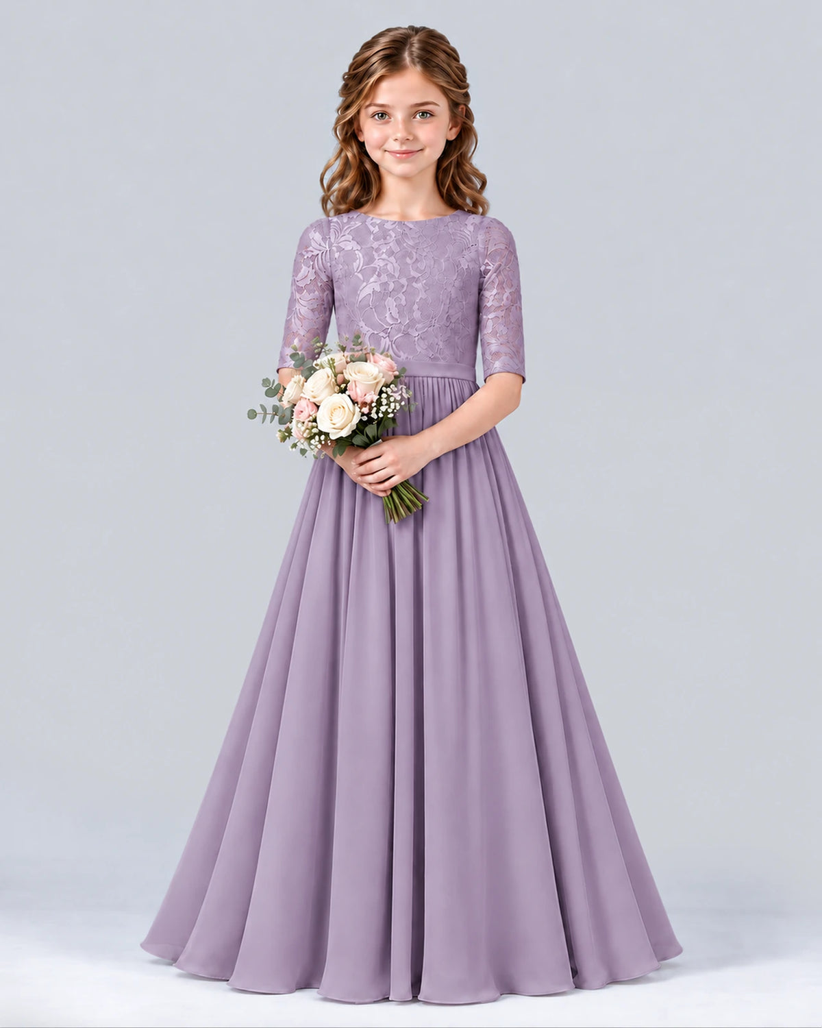 Wisteria A-line Junior Bridesmaid Dress Front