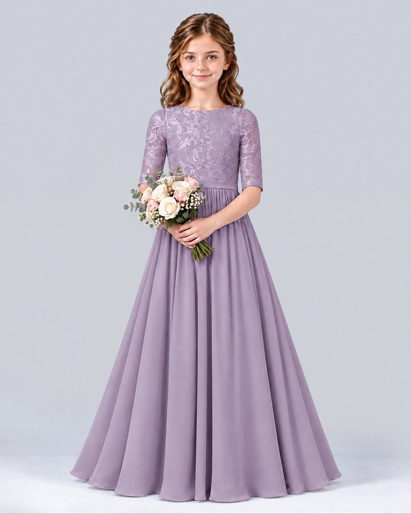 Wisteria A-line Junior Bridesmaid Dress Front