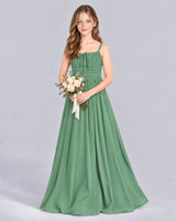 Eucalyptus A-line Junior Bridesmaid Dress Front