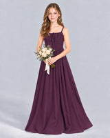Grape A-line Junior Bridesmaid Dress Front