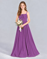 Purple A-line Junior Bridesmaid Dress Front