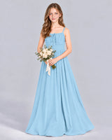 Sky Blue A-line Junior Bridesmaid Dress Front