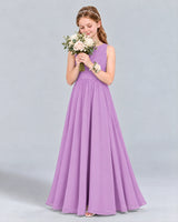 Lilac A-line Junior Bridesmaid Dress Front