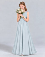 Mist A-line Junior Bridesmaid Dress Front