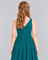 Peacock A-line Junior Bridesmaid Dress Back_Detail [Shared]