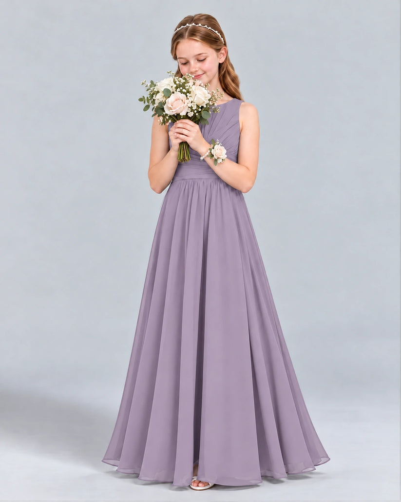 Wisteria A-line Junior Bridesmaid Dress Front