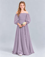 Wisteria A-line Junior Bridesmaid Dress Front
