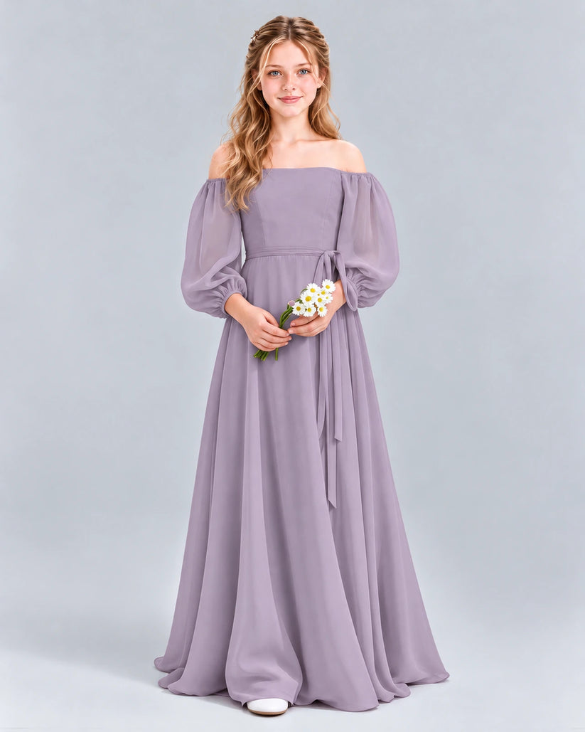 Wisteria A-line Junior Bridesmaid Dress Front