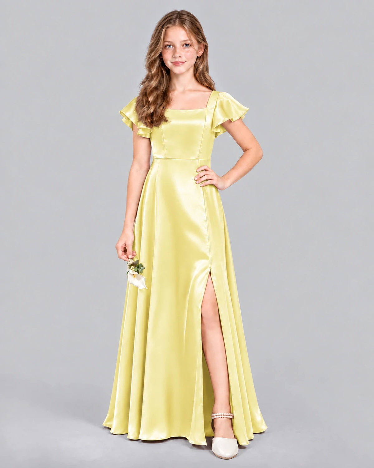 Daffodil A-line Junior Bridesmaid Dress Front
