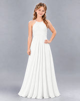 Ivory A-line Junior Bridesmaid Dress Front
