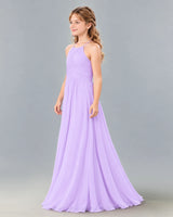 Lavender A-line Junior Bridesmaid Dress Side [Shared]