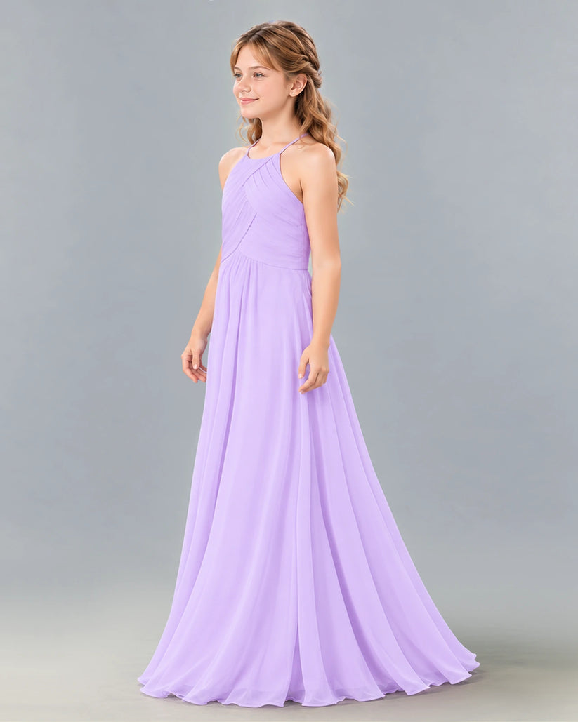 Lavender A-line Junior Bridesmaid Dress Side [Shared]