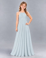 Mist A-line Junior Bridesmaid Dress Front