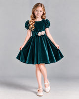 Peacock A-line Girls Formal Dress Front