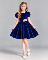 Royal Blue A-line Girls Formal Dress Front