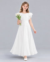 Ivory A-line Junior Bridesmaid Dress Front