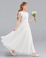 Ivory A-line Junior Bridesmaid Dress Side [Shared]