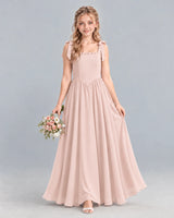 Blush Pink A-line Junior Bridesmaid Dress Front