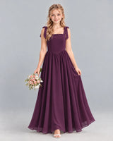 Grape A-line Junior Bridesmaid Dress Front