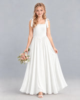 Ivory A-line Junior Bridesmaid Dress Front