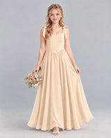 Peach A-line Junior Bridesmaid Dress Front
