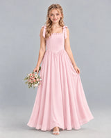 Pink A-line Junior Bridesmaid Dress Front