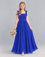 Royal Blue A-line Junior Bridesmaid Dress Front