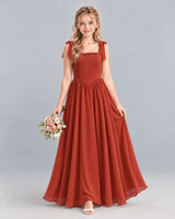 Vermilion A-line Junior Bridesmaid Dress Front