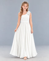 Ivory A-line Junior Bridesmaid Dress Front