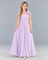 Lavender A-line Junior Bridesmaid Dress Front