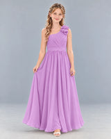 Lilac A-line Junior Bridesmaid Dress Front