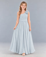 Mist A-line Junior Bridesmaid Dress Front