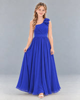 Royal Blue A-line Junior Bridesmaid Dress Front