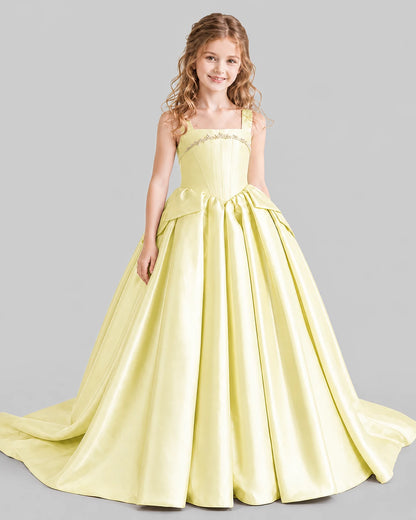 Daffodil Ball Gown Girls Pageant Dresses Front