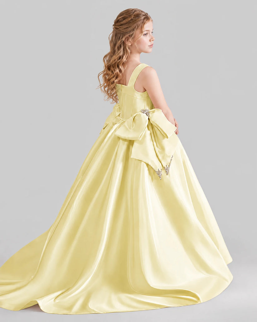 Daffodil Ball Gown Girls Pageant Dresses Pose