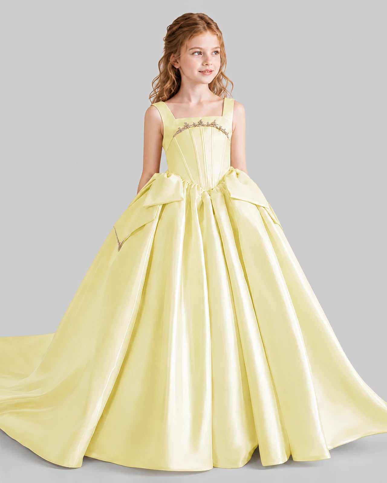 Daffodil Ball Gown Girls Pageant Dresses Side