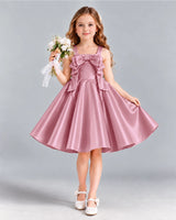 Dusty Rose A-line Girls Formal Dress Front