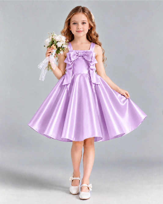 Lilac A-line Girls Formal Dress Front